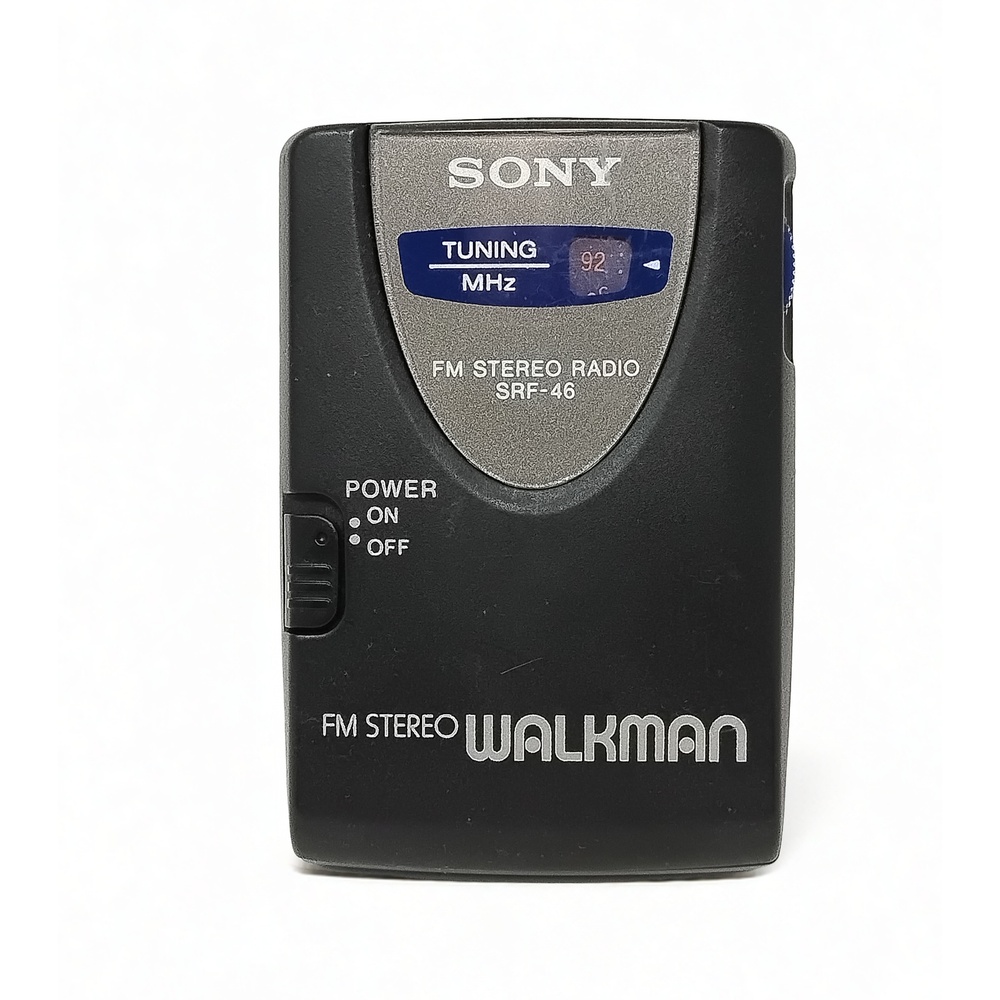 Sony Walkman SRF-46 FM Radio Pocket Receiver Analog Tuner Belt Clip Minimalist
